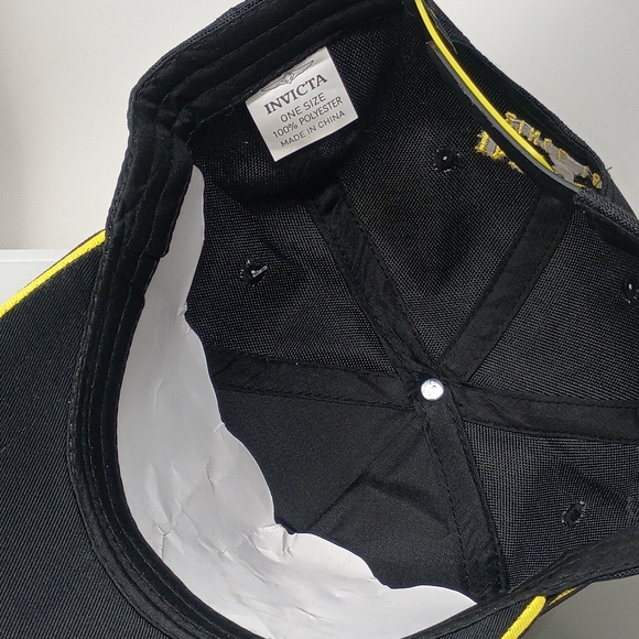Invicta Racing Team Black & Yellow Baseball Snapback Cap - Picture 5 of 12